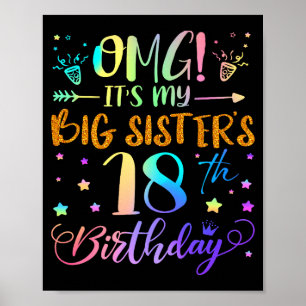 Poster É o 18º aniversário da minha irmã mais velha, doce