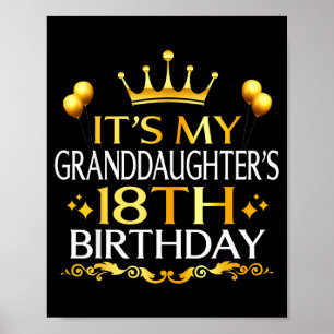 Poster É o 18º aniversário da minha neta Feliz 18 anos
