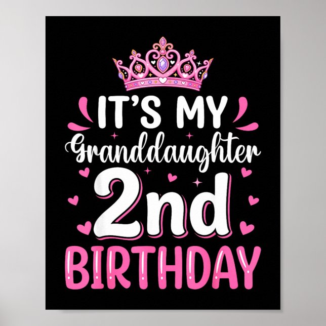 Poster É o 2º aniversário da minha neta Princesa  (Frente)