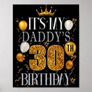 Poster É o 30º Aniversário do Meu Papai Feliz Aniversário
