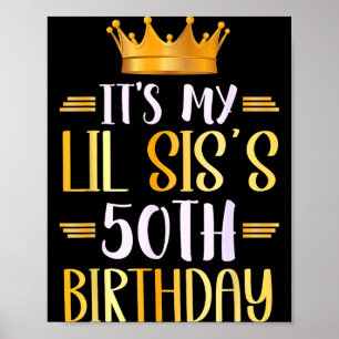 Poster É o 50º Aniversário da Minha Irmãzinha Feliz 50 An