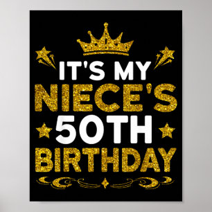 Poster É o 50º aniversário da minha sobrinha Feliz Aniver
