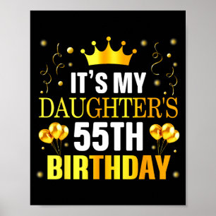 Poster É o 55º aniversário da minha filha Feliz Aniversár
