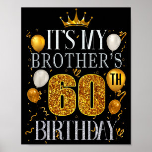 Poster É o 60º Aniversário do Meu Irmão Feliz Aniversário