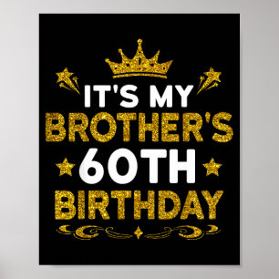 Poster É o 60º Aniversário do Meu Irmão Feliz Aniversário