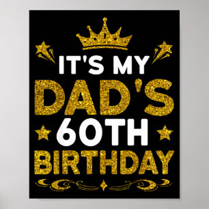 Poster É o 60º Aniversário do Meu Pai Feliz Aniversário 6