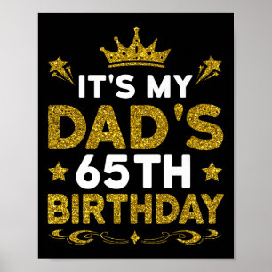 Poster É o 65º Aniversário do Meu Pai Feliz Aniversário 6