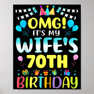 Poster É o 70º aniversário da minha esposa, Doce 70 anos 