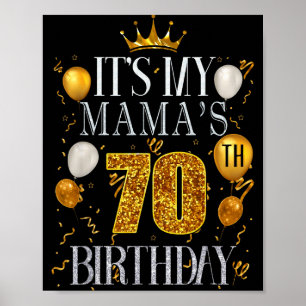 Poster É o 70º aniversário da minha mamãe Feliz aniversár