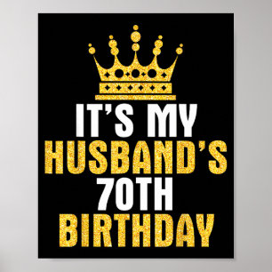 Poster É o 70º Aniversário do Marido Ilustração Feliz