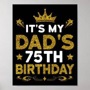 Poster É o 75º Aniversário do Meu Pai Feliz Aniversário 7