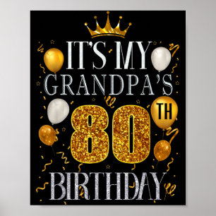 Poster É o 80º Aniversário do Meu Avô Feliz Aniversário 8