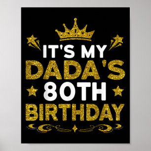 Poster É o 80º Aniversário do Meu Pai Feliz Aniversário 8
