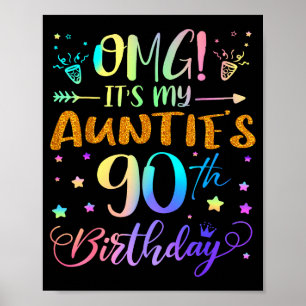 Poster É o 90º aniversário da minha tia, 90 anos doces