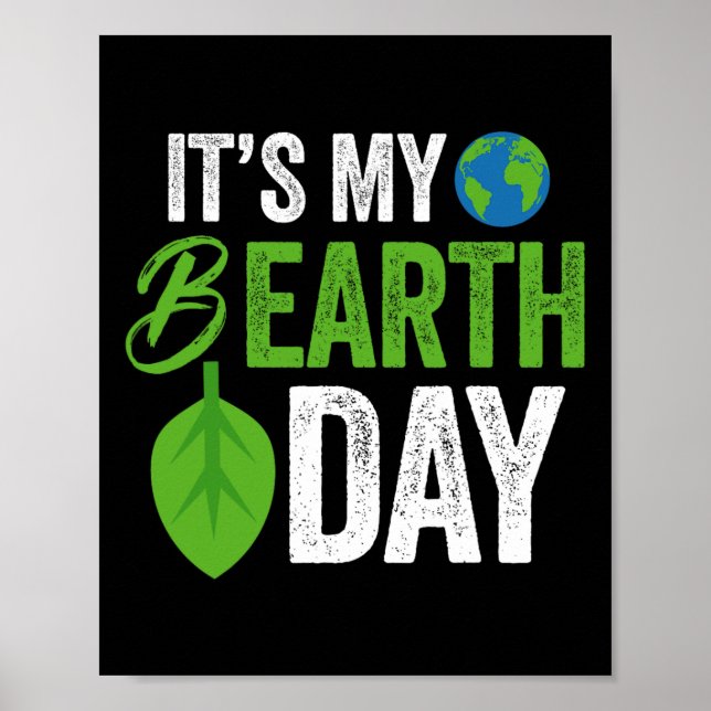 Poster É o Dia da Terra - Aniversário B (Frente)