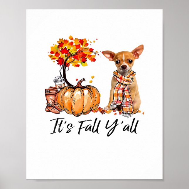 Poster É o Dia das Bruxas do Cachorro Chihuahua (Frente)
