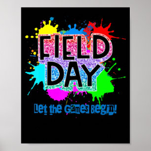 Poster É o dia de campo para os jogos começarem no campo