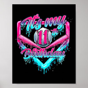 Poster É o meu 11º aniversário menino Bysebyll Drip 11 an