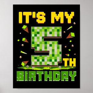 Poster É O Meu 5 Aniversário De 5 Anos De Idade