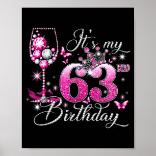 Poster É o meu 63º aniversário Nk 63 anos de idade Aniver