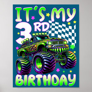 Poster É o meu caminhão monstro menino de 3 anos de idade