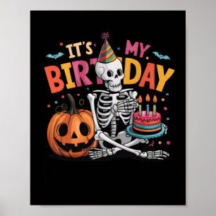 Poster É o meu esqueleto de aniversário Feliz Aniversário