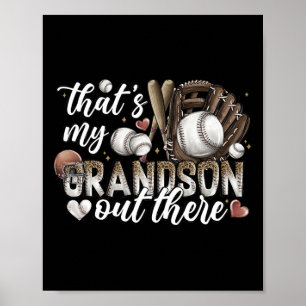 Poster É o meu neto lá fora, a vovó de beisebol.