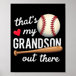 Poster É o meu neto lá fora, a vovó de beisebol.