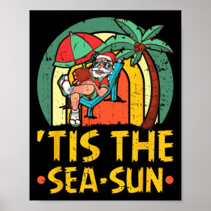 Poster É o Natal ao Sol do Mar Em Julho Férias de Verão d