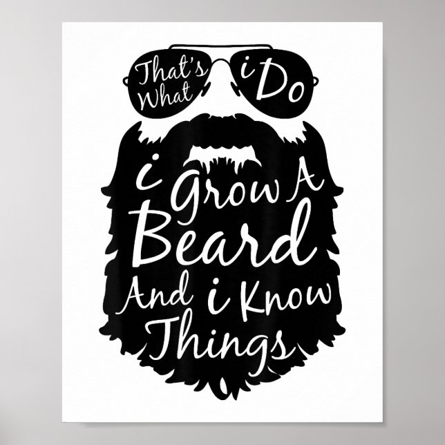 Poster É o que faço, faço crescer barba e sei coisas (Frente)