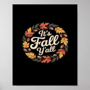 Poster É o Queda do Dia das Bruxas Pumpkin Fall Hallow