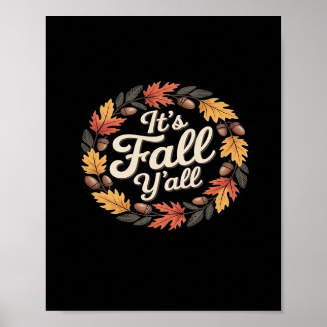 Poster É o Queda do Dia das Bruxas Pumpkin Fall Hallow (Frente)