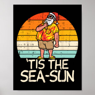 Poster É o Sol do Mar do Papai Noel no Sol poente Natal R