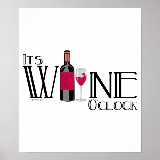Póster É o Vinho O'clock (Frente)