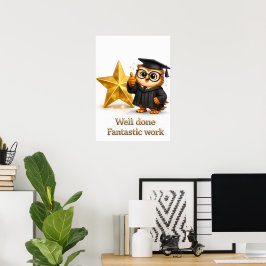 Poster É oficial bem feito realização de estrela dourada