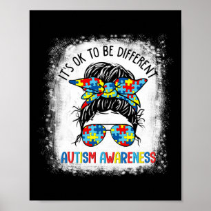 Poster É Ok Ser Diferente Consciência do Autismo Coque De