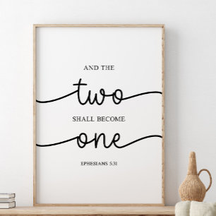 Poster E Os Dois Se Tornarão Um, Efesianos 5:31