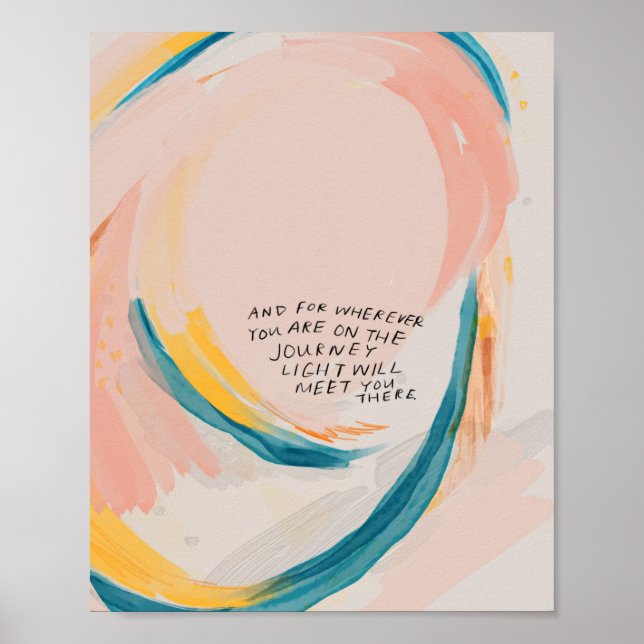 Poster "E para onde quer que você esteja na viagem." (Frente)