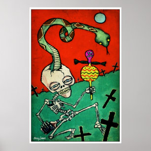 Póster "E pegarão serpentes "