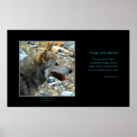 Poster e Poema de Arte WOLF da cinza