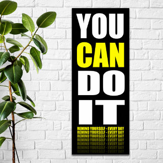 Póster É possível fazer isso (amarelo) motivacional