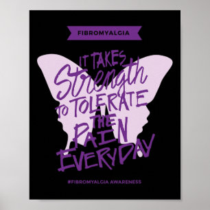 Poster É Preciso Força Para Tolerar A Dor Todos Os Dias