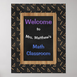 Poster e Protratores personalizados de sala de aul