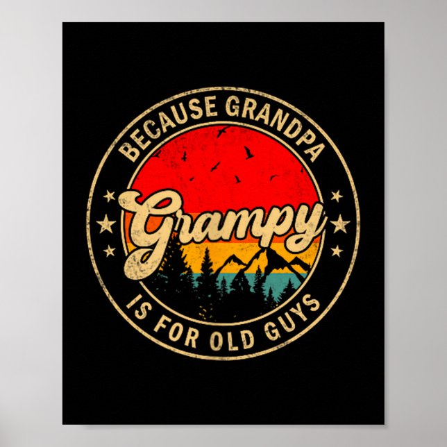 Poster É rabugento porque vovô é um velho retrô (Frente)
