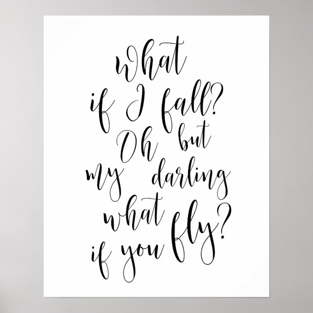 Póster E Se Cair? Mas O Meu Querido E Se Voares? (Frente)