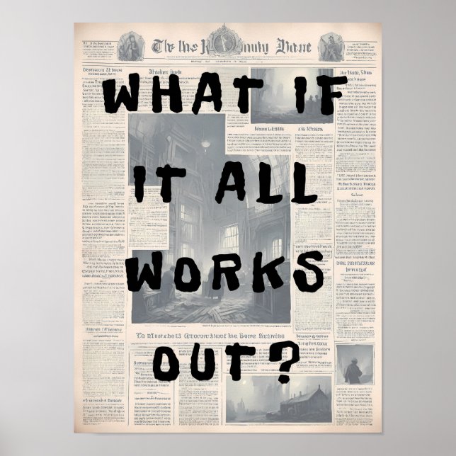 Poster E se tudo der certo - Estilo de jornal retrô (Frente)