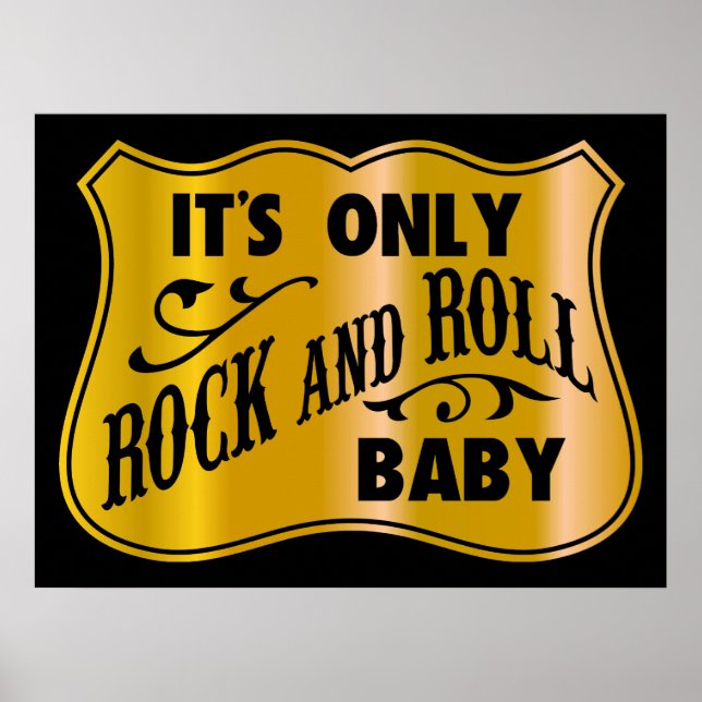 Póster É só Rock and Roll Baby (Frente)
