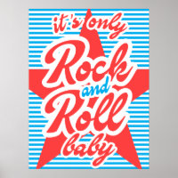 É só Rock and Roll Baby, com estrela vermelha.