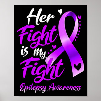 Poster É Sua Luta Contra a Epilepsia Conscientização