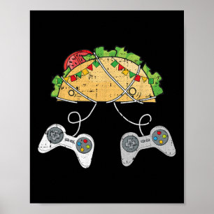 Poster E Tacos Cinco De Mayo Videogame Comida Mexicano Ga